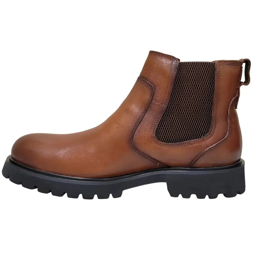 Vintage Foundry Men Charles Chelsea Boots Size US 9.5M Tan Brown Leather